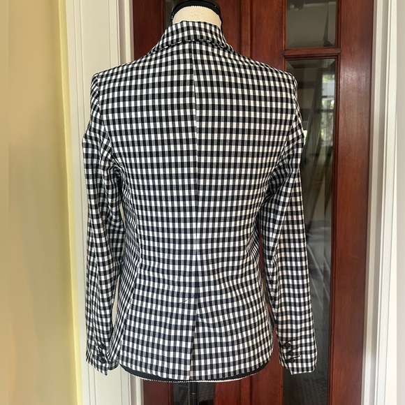 Maison D’Amelie | Black & White Gingham One Button Blazer, Size XS - Picture 3 of 10